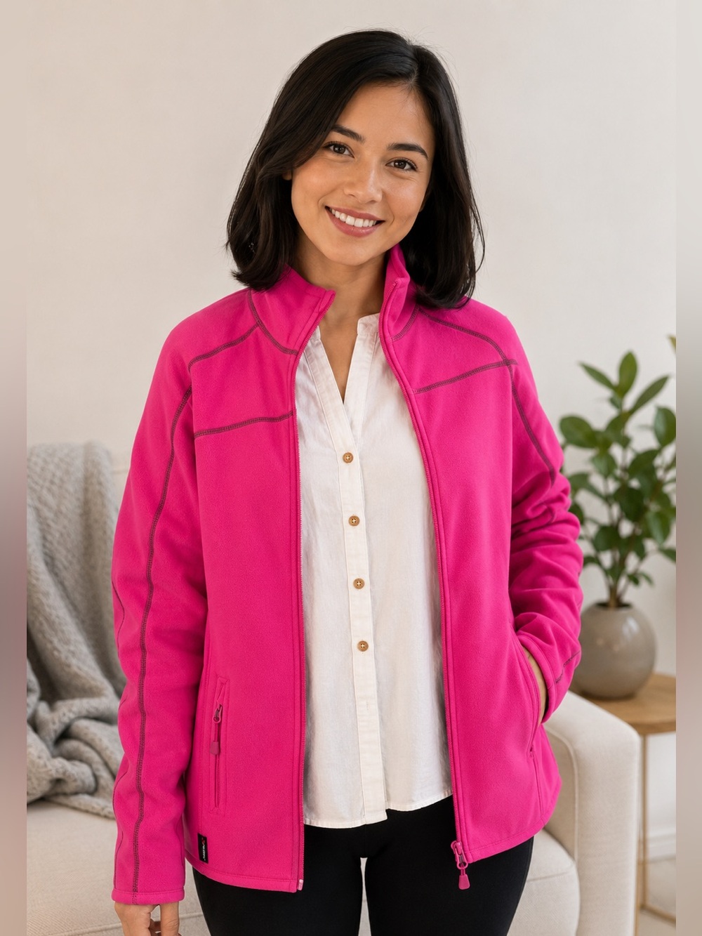 GUIDE SERIES Hot Pink jacket. Totally cute, with deep zip pockets Size Medium